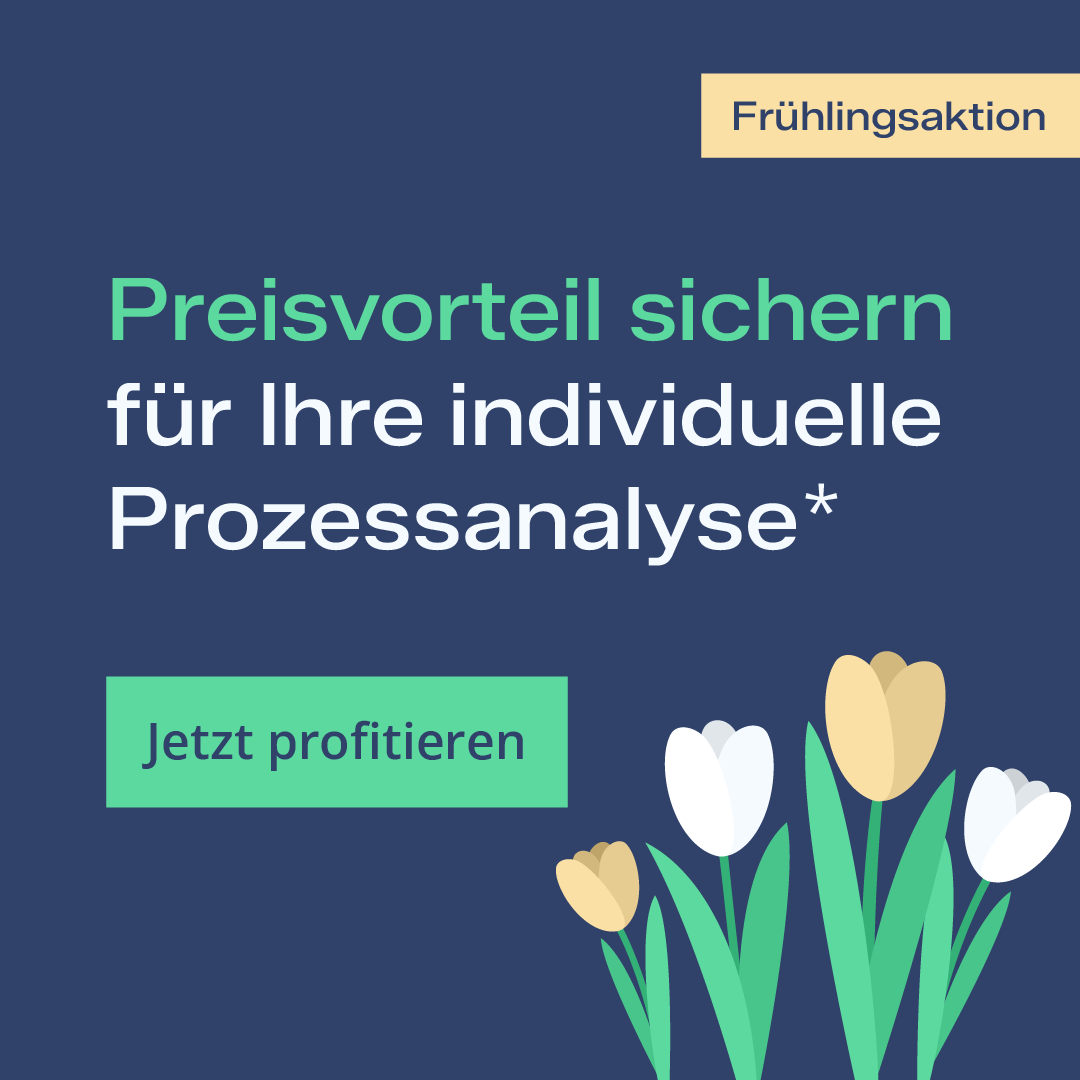 Fruehlingsaktion "Preisvorteil sichern für Ihre individuelle Prozessanalyse*"