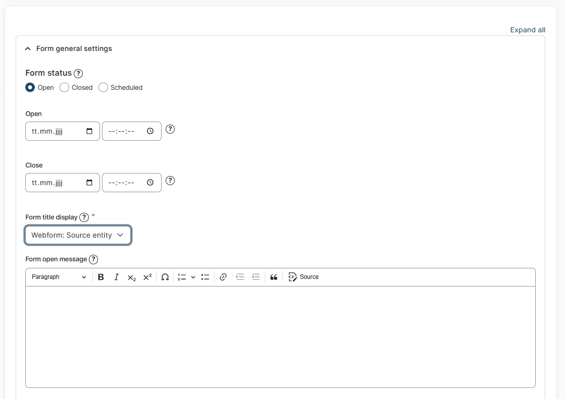 Formgenerator für individuellen Formulare direkt im Projekt