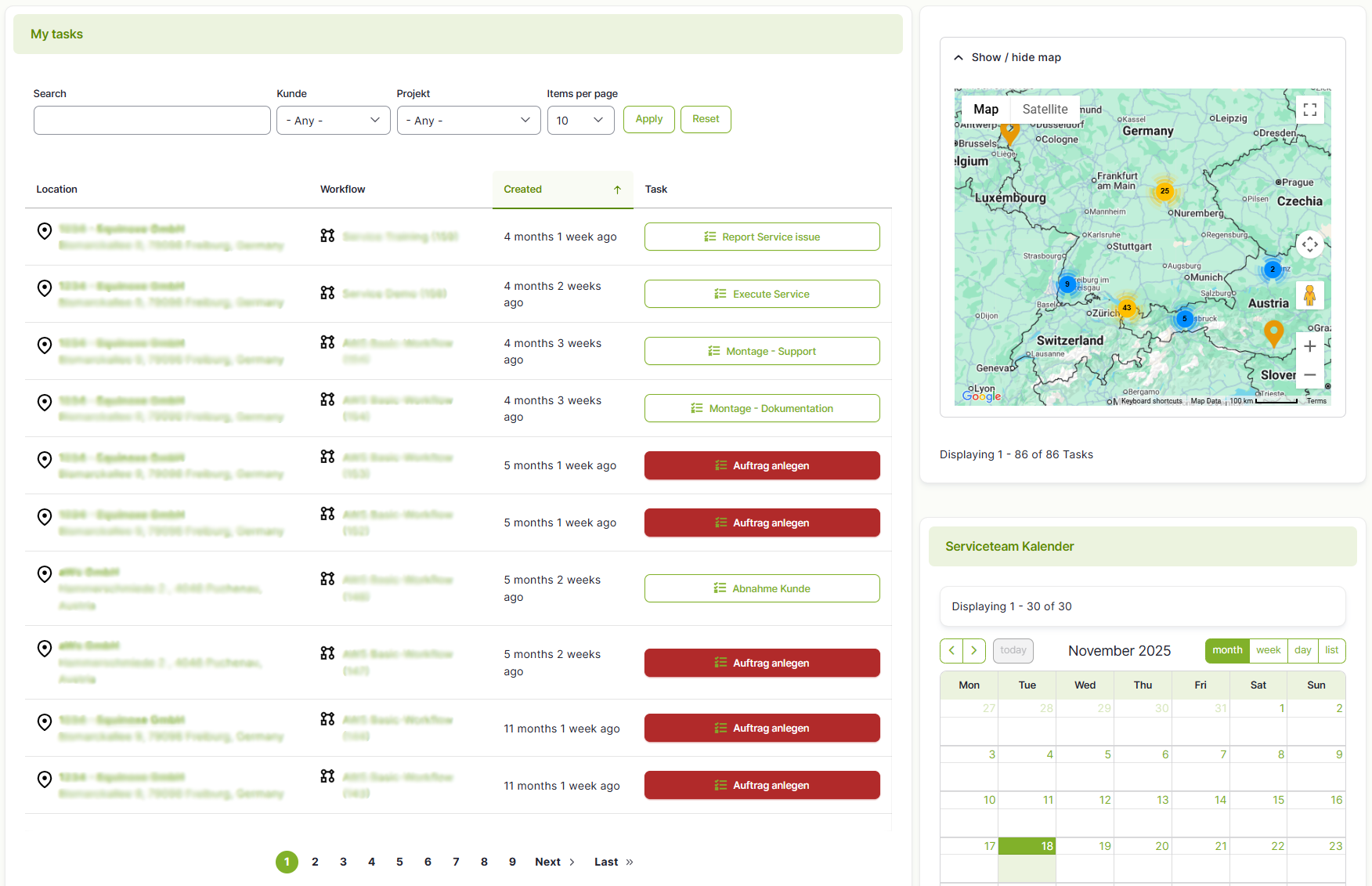 Übersichtliche Aufgaben-Konsole in FlexiFlow